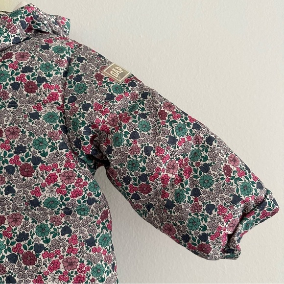 GAP Warmest Down Snowsuit Floral Girls Puffer Coat Jacket 18-24 Months - Picture 4 of 10